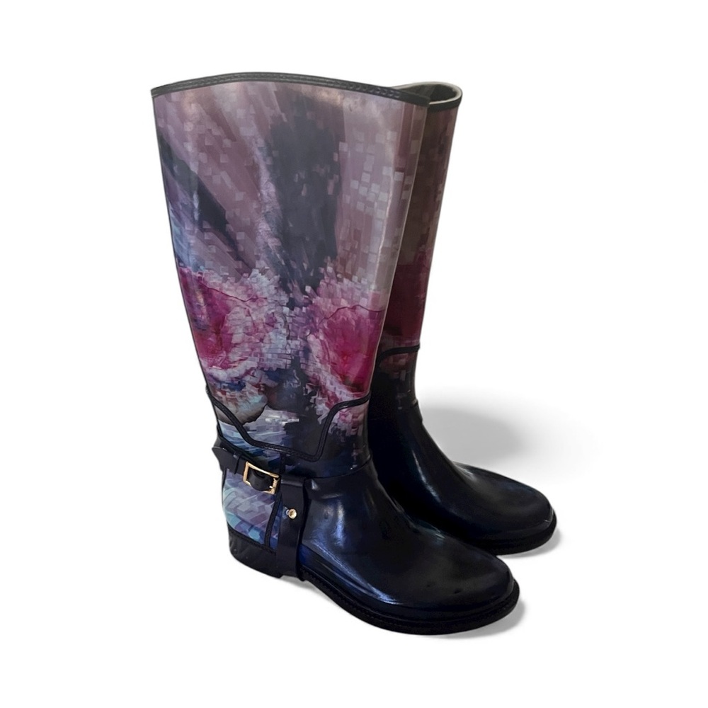 Ted baker floral rain boots sz 6
